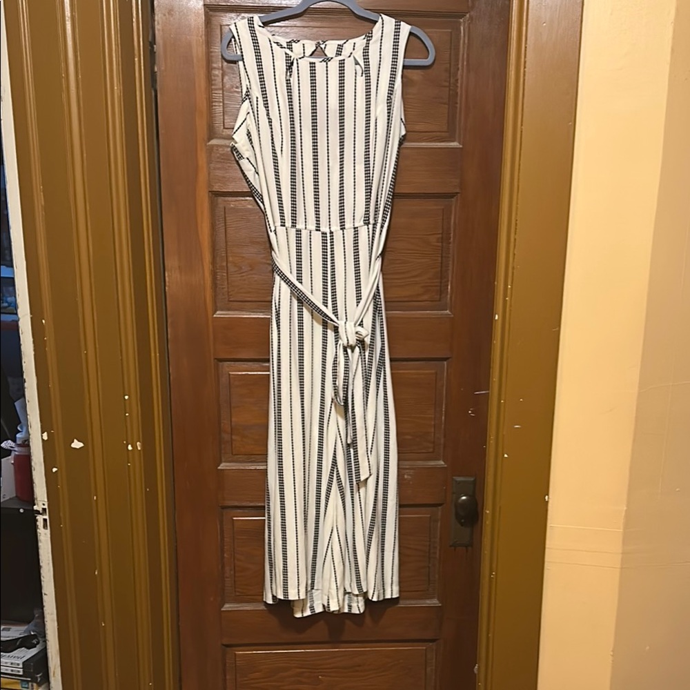 Striped Sleeveless Jumpsuit